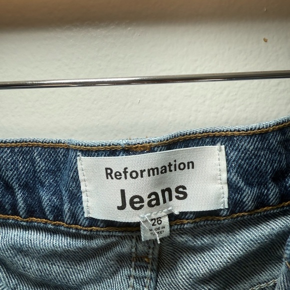 Reformation Denim Shorts with Floral Embroidery - Picture 7 of 11